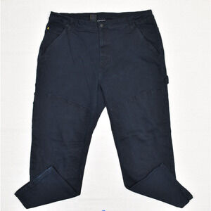 CAT Caterpillar Men Straight Pants Cotton Blend Black Size 42x30 Work Carpenter